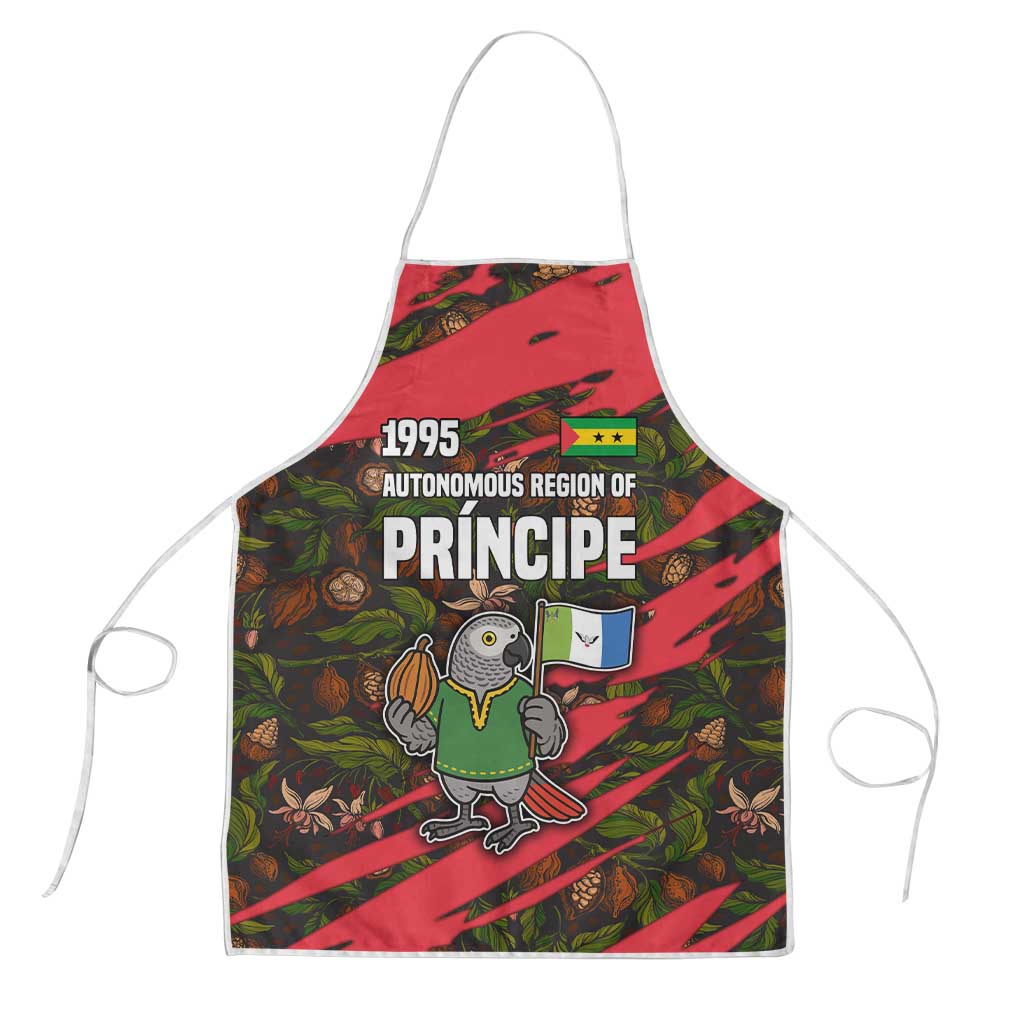 Principe Autonomous Region Apron with Parrot Cacao and 1995 Flag Design - Wonder Print Shop