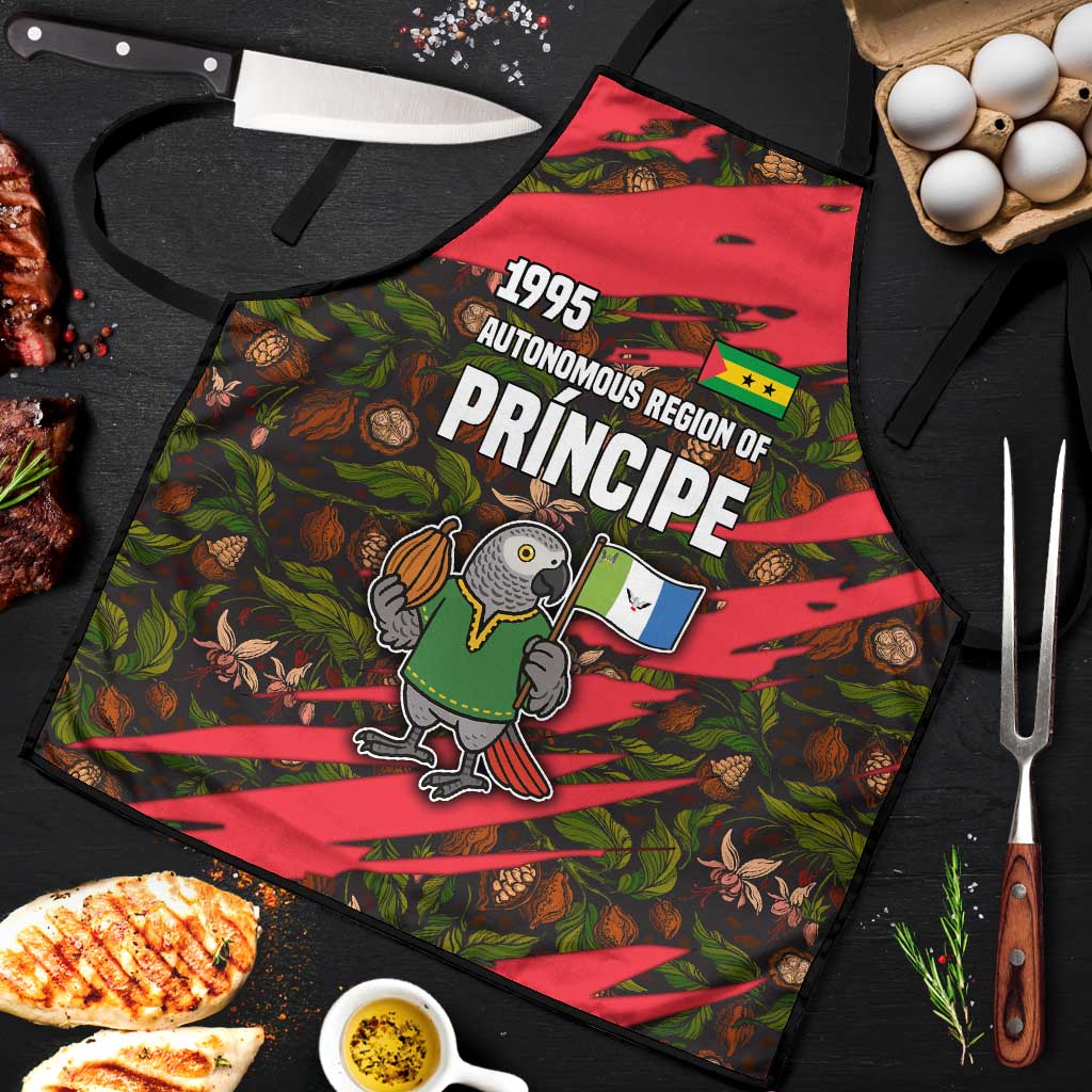Principe Autonomous Region Apron with Parrot Cacao and 1995 Flag Design - Wonder Print Shop