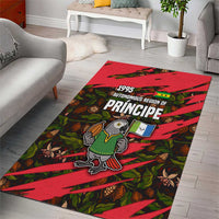 Principe Autonomous Region Area Rug with Parrot Cacao and 1995 Flag Design - Wonder Print Shop