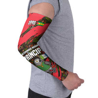 Principe Autonomous Region Arm Sleeves with Parrot Cacao and 1995 Flag Design - Wonder Print Shop