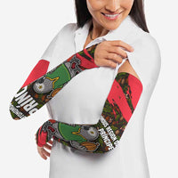 Principe Autonomous Region Arm Sleeves with Parrot Cacao and 1995 Flag Design - Wonder Print Shop