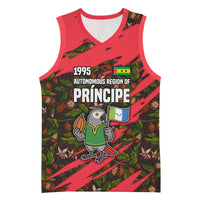 Principe Autonomous Region Basketball Jersey with Parrot Cacao and 1995 Flag Design - Wonder Print Shop