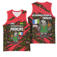 Principe Autonomous Region Basketball Jersey with Parrot Cacao and 1995 Flag Design - Wonder Print Shop