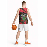 Principe Autonomous Region Basketball Jersey with Parrot Cacao and 1995 Flag Design - Wonder Print Shop