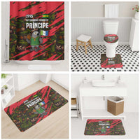 Principe Autonomous Region Bathroom Set with Parrot Cacao and 1995 Flag Design - Wonder Print Shop