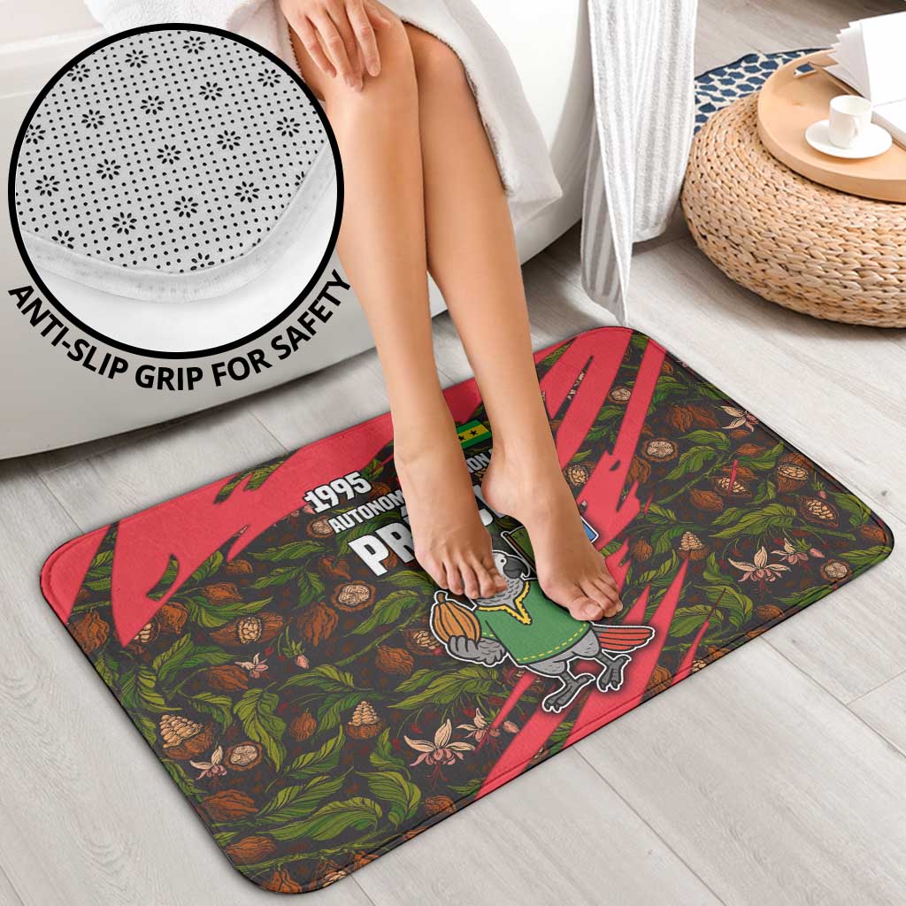 Principe Autonomous Region Bathroom Set with Parrot Cacao and 1995 Flag Design - Wonder Print Shop