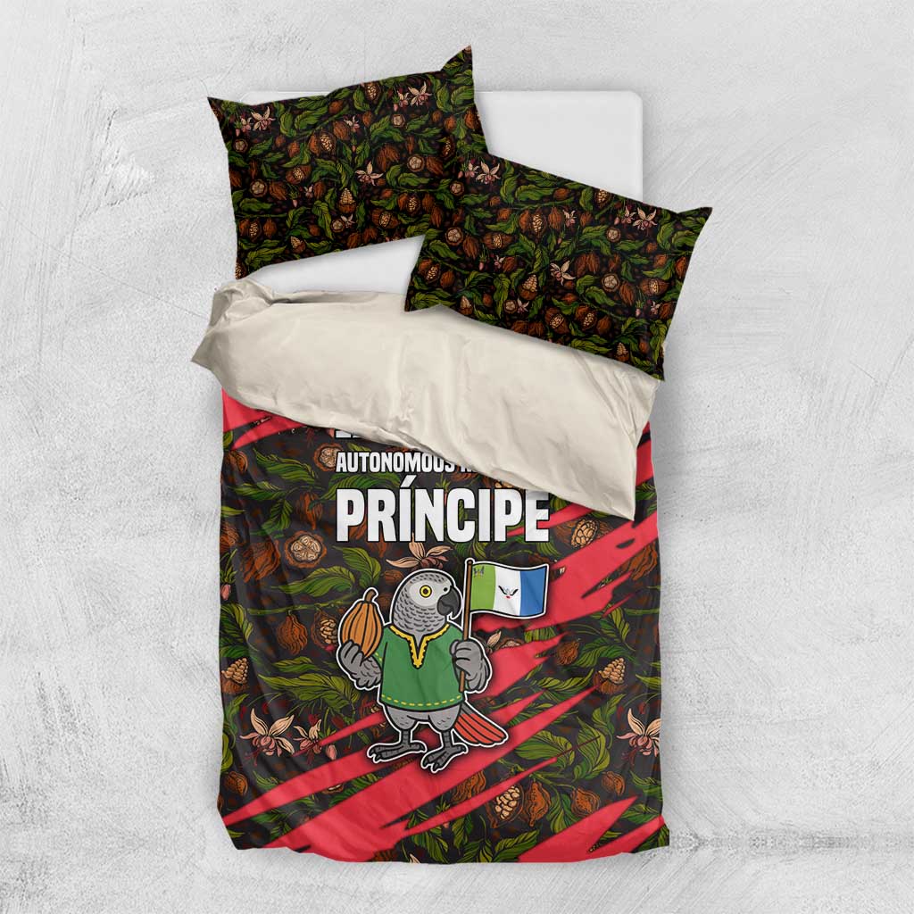 Principe Autonomous Region Bedding Set with Parrot Cacao and 1995 Flag Design - Wonder Print Shop