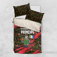 Principe Autonomous Region Bedding Set with Parrot Cacao and 1995 Flag Design - Wonder Print Shop