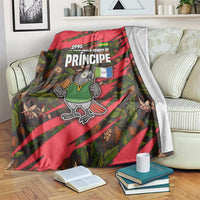 Principe Autonomous Region Blanket with Parrot Cacao and 1995 Flag Design - Wonder Print Shop