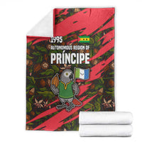 Principe Autonomous Region Blanket with Parrot Cacao and 1995 Flag Design - Wonder Print Shop