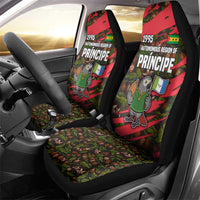 Principe Autonomous Region Car Seat Cover with Parrot Cacao and 1995 Flag Design - Wonder Print Shop