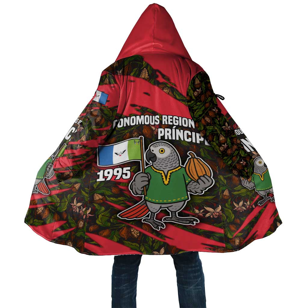 Principe Autonomous Region Cloak with Parrot Cacao and 1995 Flag Design - Wonder Print Shop