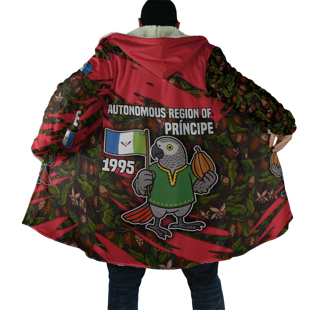 Principe Autonomous Region Cloak with Parrot Cacao and 1995 Flag Design - Wonder Print Shop