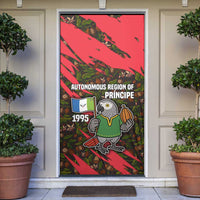 Principe Autonomous Region Door Cover with Parrot Cacao and 1995 Flag Design - Wonder Print Shop
