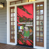 Principe Autonomous Region Door Cover with Parrot Cacao and 1995 Flag Design - Wonder Print Shop