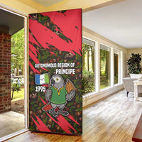 Principe Autonomous Region Door Cover with Parrot Cacao and 1995 Flag Design - Wonder Print Shop