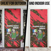 Principe Autonomous Region Door Cover with Parrot Cacao and 1995 Flag Design - Wonder Print Shop