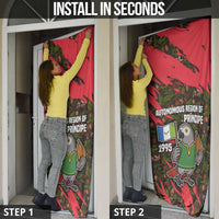 Principe Autonomous Region Door Cover with Parrot Cacao and 1995 Flag Design - Wonder Print Shop