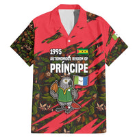 Principe Autonomous Region Family Matching Mermaid Dress and Hawaiian Shirt with Parrot Cacao and 1995 Flag Design - Wonder Print Shop