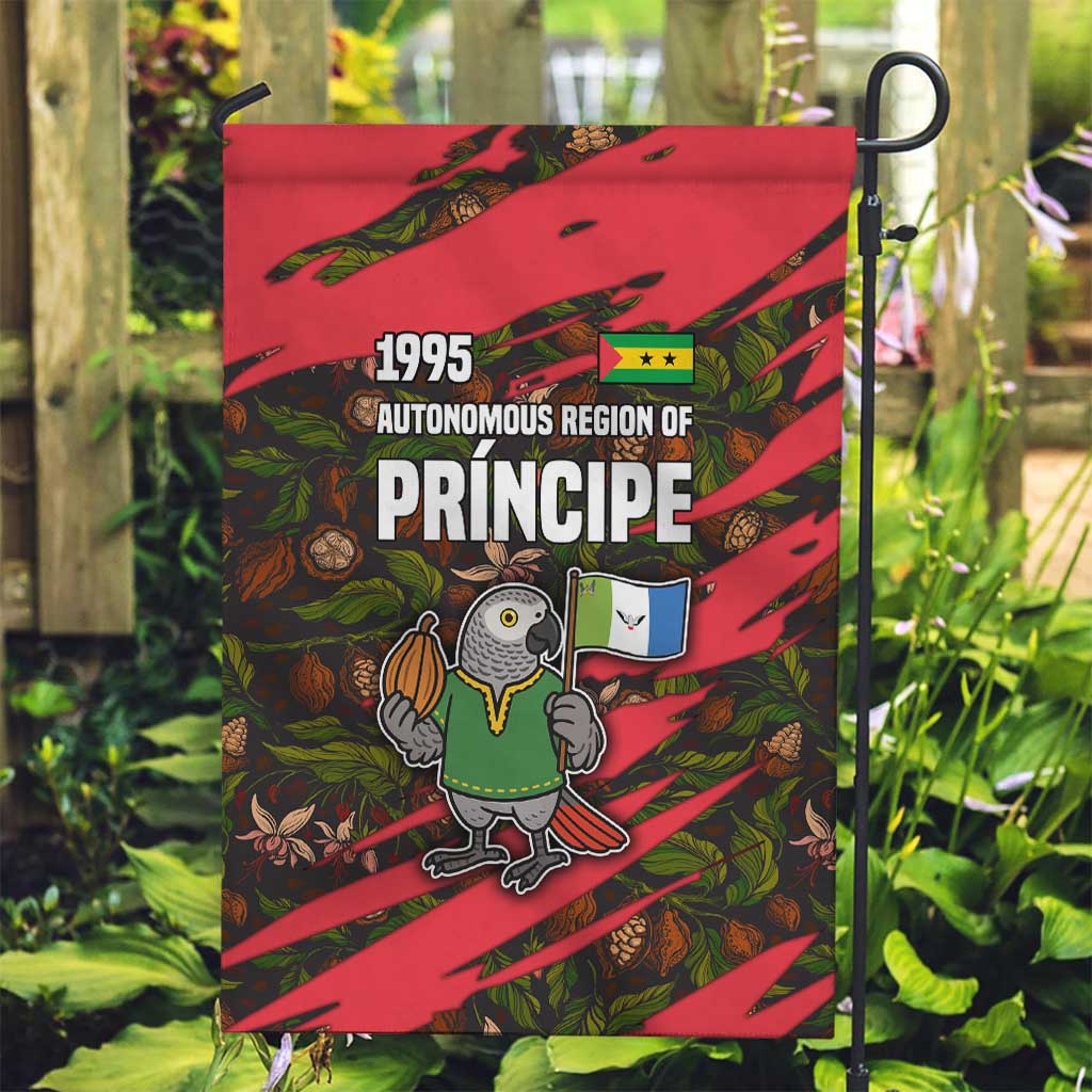 Principe Autonomous Region Garden Flag with Parrot Cacao and 1995 Flag Design - Wonder Print Shop