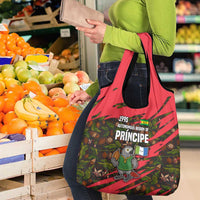 Principe Autonomous Region Grocery Bag with Parrot Cacao and 1995 Flag Design - Wonder Print Shop