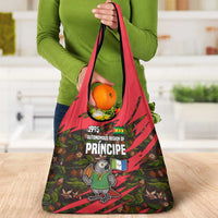 Principe Autonomous Region Grocery Bag with Parrot Cacao and 1995 Flag Design - Wonder Print Shop