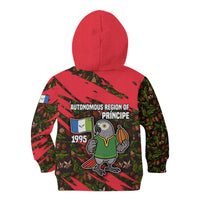 Principe Autonomous Region Kid Hoodie with Parrot Cacao and 1995 Flag Design - Wonder Print Shop