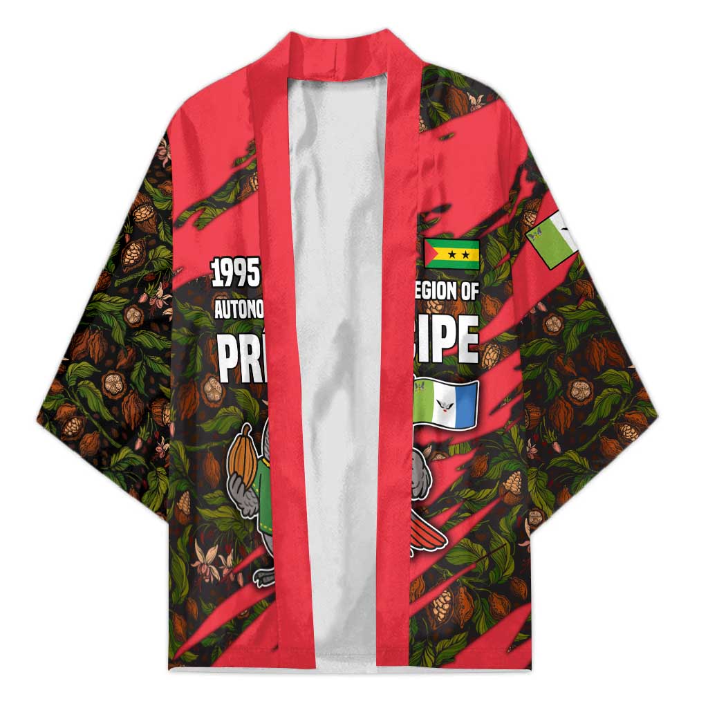 Principe Autonomous Region Kimono with Parrot Cacao and 1995 Flag Design - Wonder Print Shop
