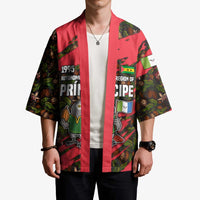 Principe Autonomous Region Kimono with Parrot Cacao and 1995 Flag Design - Wonder Print Shop