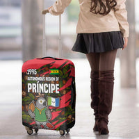 Principe Autonomous Region Luggage Cover with Parrot Cacao and 1995 Flag Design - Wonder Print Shop