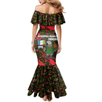 Principe Autonomous Region Mermaid Dress with Parrot Cacao and 1995 Flag Design - Wonder Print Shop