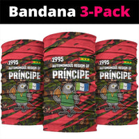 Principe Autonomous Region Neck Gaiter with Parrot Cacao and 1995 Flag Design - Wonder Print Shop