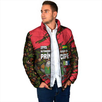 Principe Autonomous Region Padded Jacket with Parrot Cacao and 1995 Flag Design - Wonder Print Shop