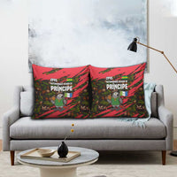 Principe Autonomous Region Pillow Cover with Parrot Cacao and 1995 Flag Design - Wonder Print Shop