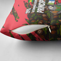 Principe Autonomous Region Pillow Cover with Parrot Cacao and 1995 Flag Design - Wonder Print Shop