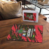 Principe Autonomous Region Puzzle with Parrot Cacao and 1995 Flag Design - Wonder Print Shop