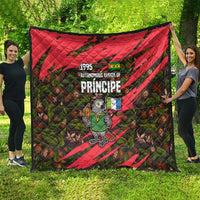 Principe Autonomous Region Quilt with Parrot Cacao and 1995 Flag Design - Wonder Print Shop