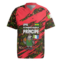Principe Autonomous Region Rugby Jersey with Parrot Cacao and 1995 Flag Design - Wonder Print Shop