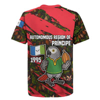 Principe Autonomous Region Rugby Jersey with Parrot Cacao and 1995 Flag Design - Wonder Print Shop