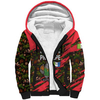 Principe Autonomous Region Sherpa Hoodie with Parrot Cacao and 1995 Flag Design - Wonder Print Shop