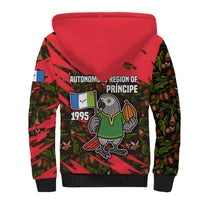 Principe Autonomous Region Sherpa Hoodie with Parrot Cacao and 1995 Flag Design - Wonder Print Shop