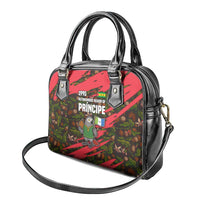 Principe Autonomous Region Shoulder Handbag with Parrot Cacao and 1995 Flag Design - Wonder Print Shop