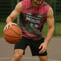 Principe Autonomous Region Sleeveless Hoodie with Parrot Cacao and 1995 Flag Design - Wonder Print Shop