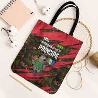Principe Autonomous Region Tote Bag with Parrot Cacao and 1995 Flag Design - Wonder Print Shop