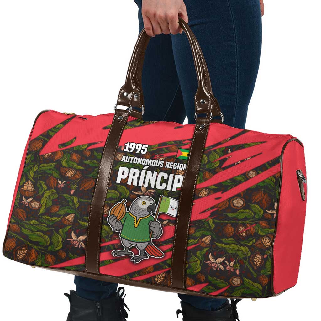 Principe Autonomous Region Travel Bag with Parrot Cacao and 1995 Flag Design - Wonder Print Shop