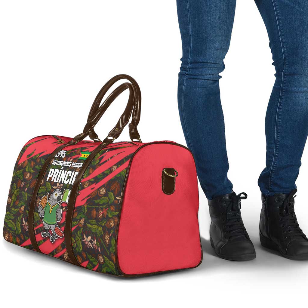 Principe Autonomous Region Travel Bag with Parrot Cacao and 1995 Flag Design - Wonder Print Shop