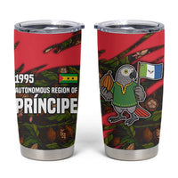 Principe Autonomous Region Tumbler Cup with Parrot Cacao and 1995 Flag Design - Wonder Print Shop