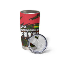 Principe Autonomous Region Tumbler Cup with Parrot Cacao and 1995 Flag Design - Wonder Print Shop