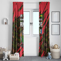 Principe Autonomous Region Window Curtain with Parrot Cacao and 1995 Flag Design - Wonder Print Shop