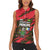 Principe Autonomous Region Women Sleeveless Polo Shirt with Parrot Cacao and 1995 Flag Design - Wonder Print Shop